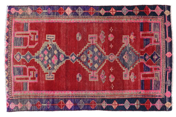 Decorative rug with geometric pattern on a white background