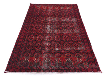 3x6 Handmade Turkish Vintage Tribal Rug | Majestic Diamond Symmetry | Boho Rug, Anatolian Rug | SHR537 | From 1970
