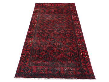 3x6 Handmade Turkish Vintage Tribal Rug | Majestic Geometric Interplay | Boho Rug, Anatolian Rug | SHR540 | From 1970