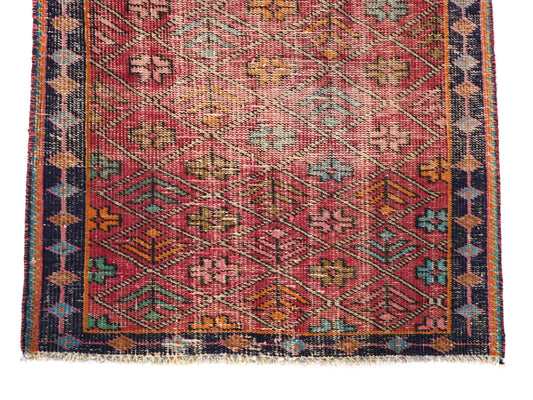 3x4 Handmade Turkish Vintage Tribal Rug | Rich Medallion & Foliage Dance | Boho Rug, Anatolian Rug | SHR541 | From 1970