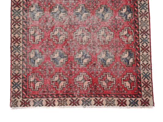 Title: 4 x 6 Handmade Turkish Vintage Tribal Rug | Mystical Adobe Star Pattern | Boho Rug, Antique Anatolian Rug | SHR512 | From 1970