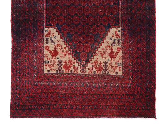 Title: 3x5 Handmade Turkish Vintage Tribal Rug | Elegant Mystique of Luxurious Nights | Boho Rug, Antique Anatolian Rug | SHR514 | From 1970
