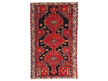 3x5 Handmade Turkish Vintage Tribal Rug | Intricate Keyhole Symmetry | Boho Rug, Antique Anatolian Rug | SHR529 | From 1970