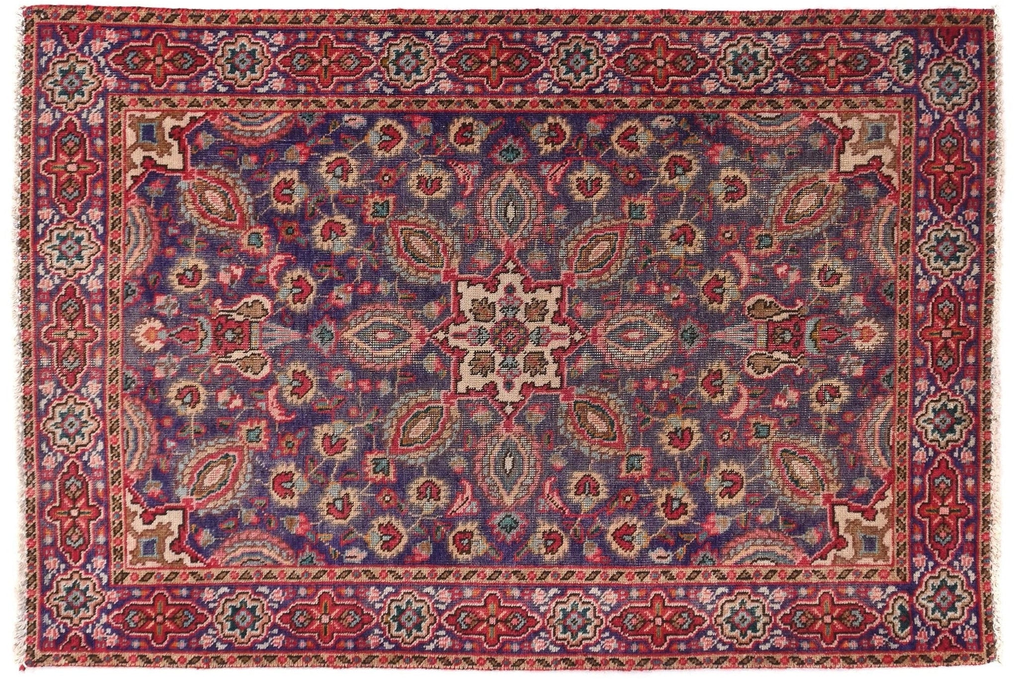 3x5 Handmade Turkish Vintage Tribal Rug | Majestic Geometric Motifs | Boho Rug, Antique Rug | SHR549 | From 1970