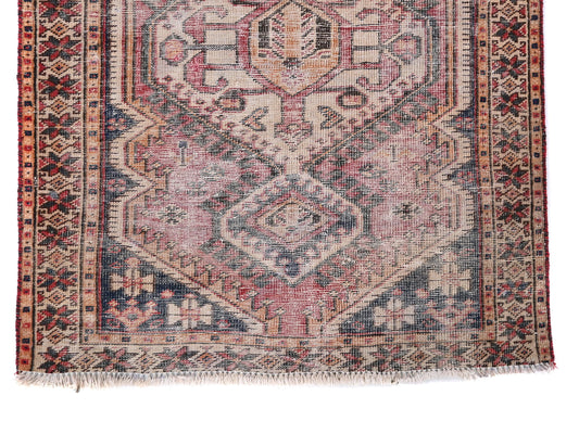 3x5 Handmade Turkish Vintage Tribal Rug | Emblem Of Timeless Medallions | Boho Rug, Antique Rug for bedroom & living | SHR550 | From 1970