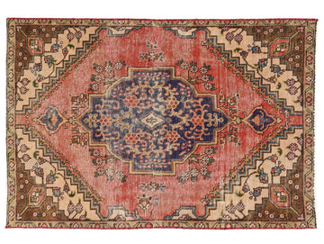 3x5 Handmade Turkish Vintage Tribal Rug | Enchanted Garden Emblem | Boho Rug, Antique Rug | SHR568 | From 1970