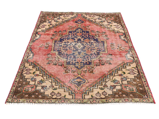 3x5 Handmade Turkish Vintage Tribal Rug | Enchanted Garden Emblem | Boho Rug, Antique Rug | SHR568 | From 1970