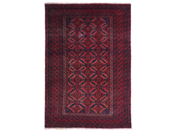 3x4 Handmade Turkish Vintage Tribal Rug | Brick Red Field With Angled Leaf-Like Motifs | Boho Rug, Antique Rug | SHR596 | From 1970