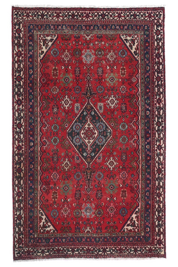 6X9 Handmade Vintage Turkish Area Rug – Geometric Red