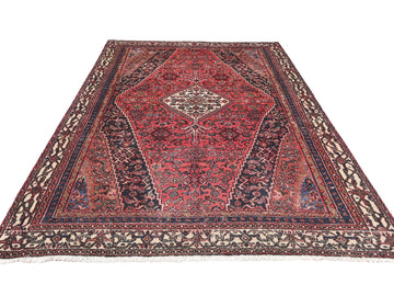 7x11 Handmade Turkish Vintage Tribal Rug | Medallion & Vine Work Beauty | Boho Rug, Antique Anatolian Rug | SHR740 | From 1980