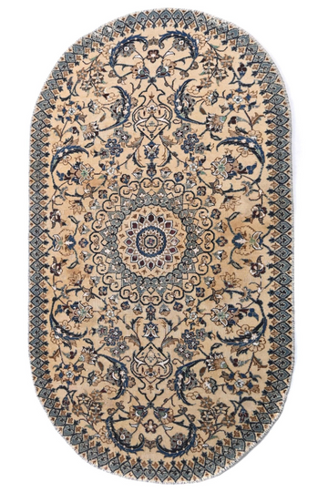 3X7 Handmade Vintage Turkish Runner Rug – Floral Beige