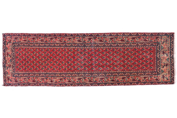 2x5 Handmade Turkish Vintage Tribal Rug | Repeated Geometric Blooms  | Boho Rug, Antique Anatolian Rug | SHR-709 | From 1980 | SHR709