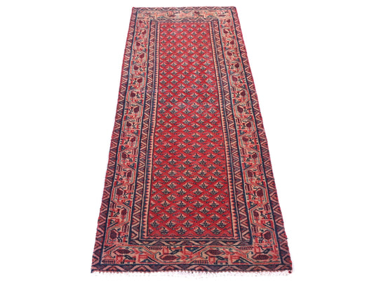 2x5 Handmade Turkish Vintage Tribal Rug | Repeated Geometric Blooms  | Boho Rug, Antique Anatolian Rug | SHR-709 | From 1980 | SHR709