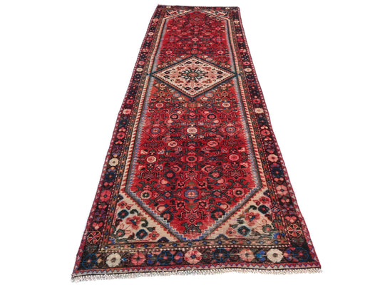 3x10 Handmade Turkish Vintage Tribal Rug | Floral Diamond Medallion | Boho Rug, Antique Anatolian Rug | SHR-701 | From 1980 |