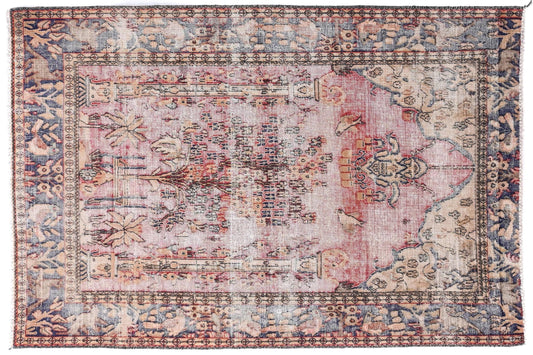 Decorative rug with intricate patterns on a white background