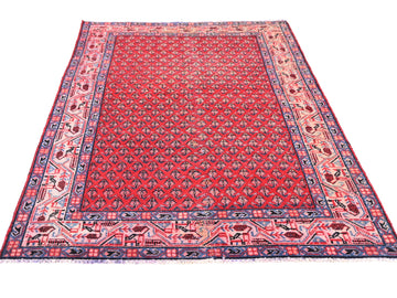 4x7 Handmade Turkish Vintage Tribal Rug | Deer Bordered Diamond Field | Boho Rug, Antique Anatolian Rug | SHR-430 | From 1980