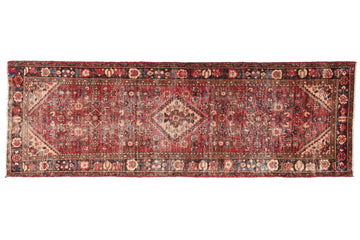 Traditional patterned rug on a white background