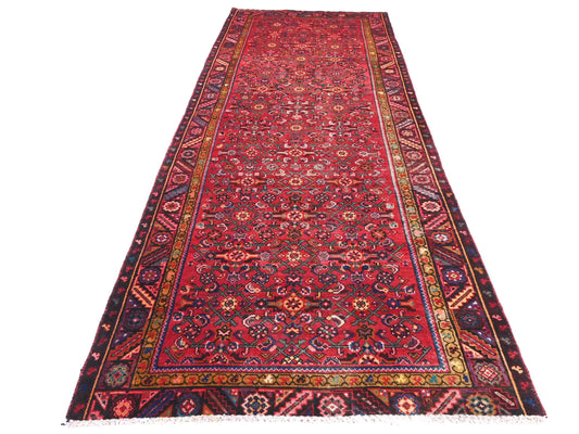 7x10 Handmade Turkish Vintage Tribal Rug | Lattice Field with Multicolor Borders | Boho Rug, Antique Anatolian Rug | SHR-689 | From 1980 |