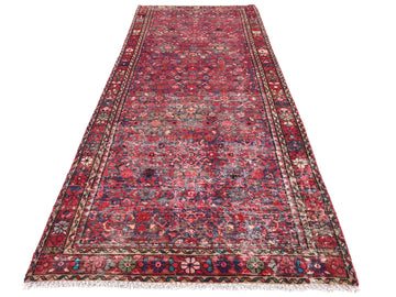 3x10 Handmade Turkish Vintage Tribal Rug | Floral Medallion Pattern on Faded Field | Boho Rug, Antique Anatolian Rug | SHR-677 | From 1980