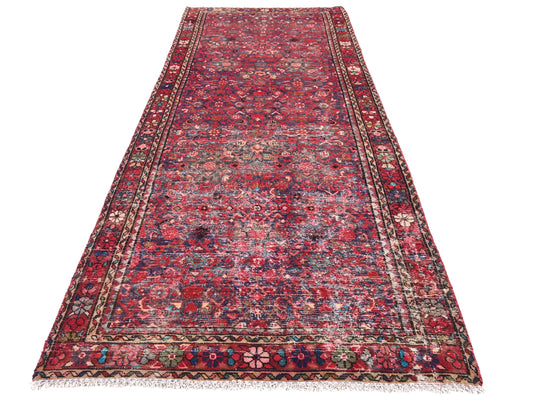 3x10 Handmade Turkish Vintage Tribal Rug | Floral Medallion Pattern on Faded Field | Boho Rug, Antique Anatolian Rug | SHR-677 | From 1980