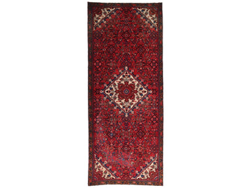 4x9 Handmade Turkish Vintage Tribal Rug | Rich Red Field With Ivory Diamond Medallion | Boho Rug, Anatolian Rug | SHR631 | From 1970