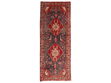 5x11 Handmade Turkish Vintage Tribal Rug | Deep Red Field With Tribal Diamond Medallions | Boho Rug, Anatolian Rug | SHR634 | From 1970