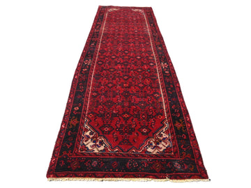3x12 Handmade Turkish Vintage Tribal Rug | Dense Botanical Field With Borders Of Deep Red | Boho Rug, Anatolian Rug | SHR637 | From 1970