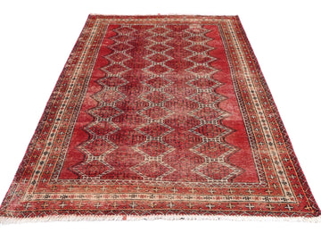 4x6 Handmade Turkish Vintage Tribal Rug | Interlocking Diamond Lattice | Boho Rug, Antique Anatolian Rug | SHR486 | From 1970