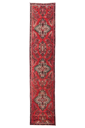 2X12 Handmade Vintage Turkish Runner Rug – Floral Red