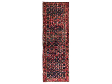 3x9 Handmade Turkish Vintage Tribal Rug | Repeating Medallion Motif With Geometric Field | Boho Rug, Anatolian Rug | SHR652 | From 1970