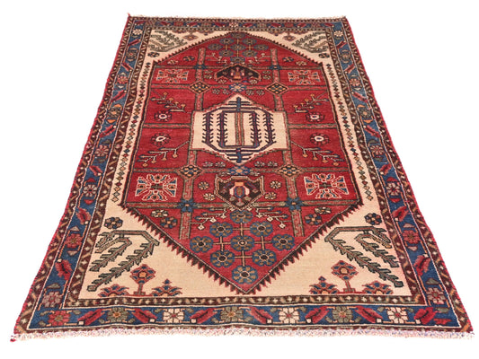 3x5 Handmade Turkish Vintage Tribal Rug | Majestic Centerpiece Medallion | Boho Rug, Antique Anatolian Rug | SHR518 | From 1970