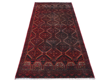 3x6 Handmade Turkish Vintage Tribal Rug | Red Diamond Gul Field | Boho Rug, Antique Anatolian Rug  | SHR500 | From 1970