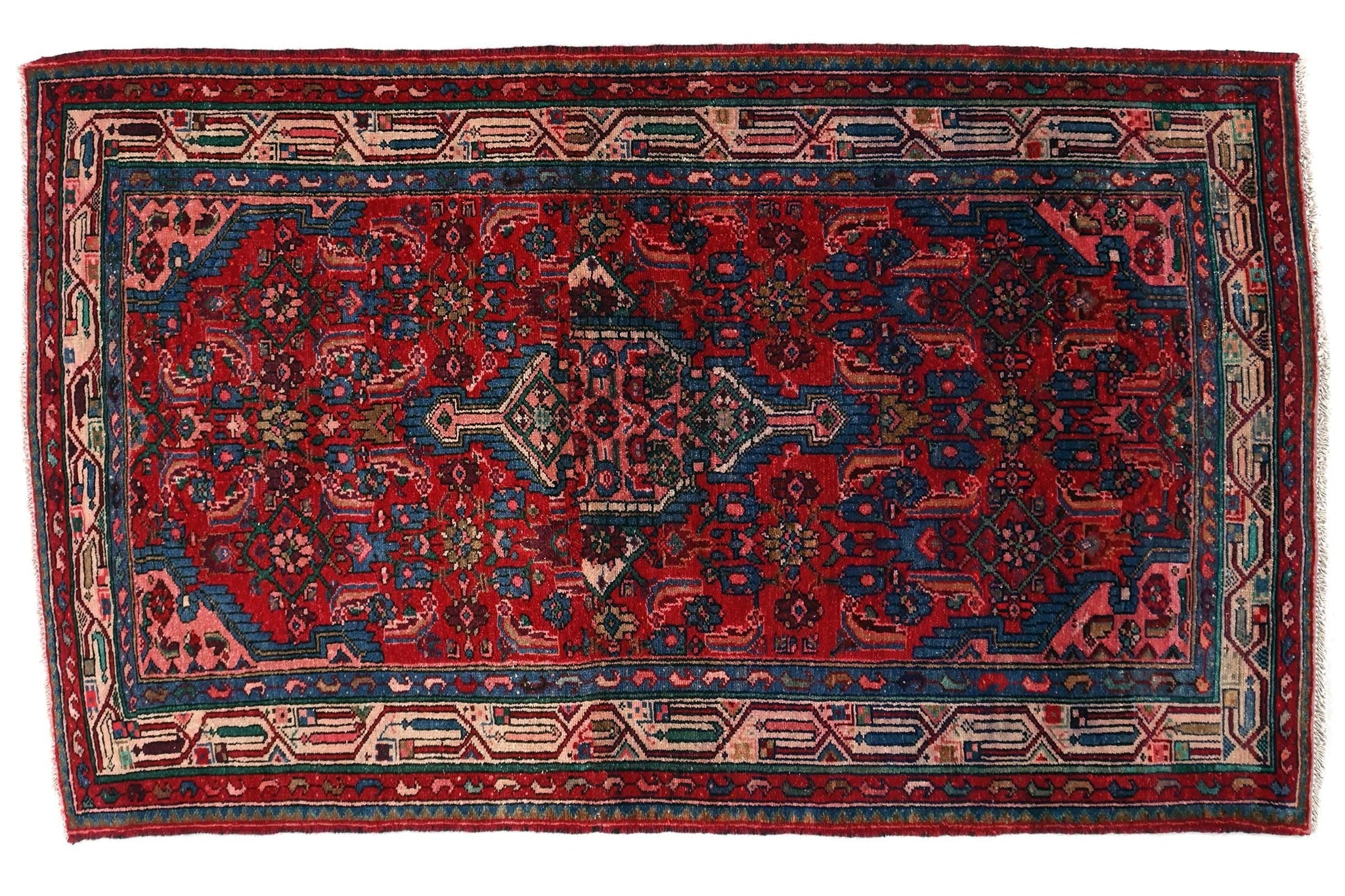 4x6. Handmade Turkish Vintage Tribal Rug | Embroidered Garden of Eden | Boho Rug, Antique Anatolian Rug  | SHR511 | From 1970