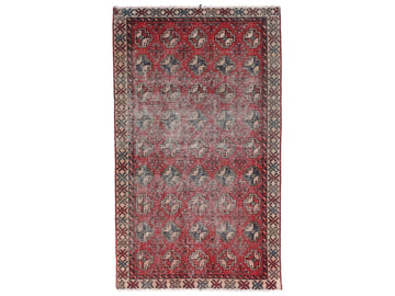 Title: 4 x 6 Handmade Turkish Vintage Tribal Rug | Mystical Adobe Star Pattern | Boho Rug, Antique Anatolian Rug | SHR512 | From 1970