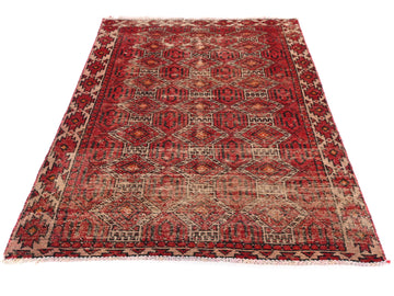 3x5 Handmade Turkish Vintage Tribal Rug | Intricate Geometric Lattice | Boho Rug, Antique Anatolian Rug | SHR524 | From 1970