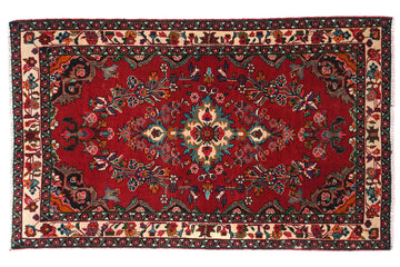 4x6 Handmade Turkish Vintage Tribal Rug | Lush Floral Symphony | Boho Rug, Antique Anatolian Rug | SHR525 | From 1970 |
