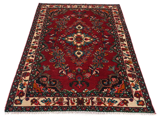 4x6 Handmade Turkish Vintage Tribal Rug | Lush Floral Symphony | Boho Rug, Antique Anatolian Rug | SHR525 | From 1970 |