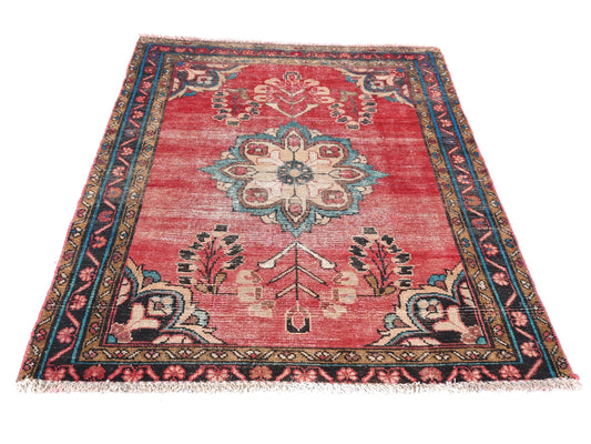 3x5 Handmade Turkish Vintage Tribal Rug | Radiant Floral Majesty | Boho Rug, Antique Anatolian Rug | SHR528 | From 1970