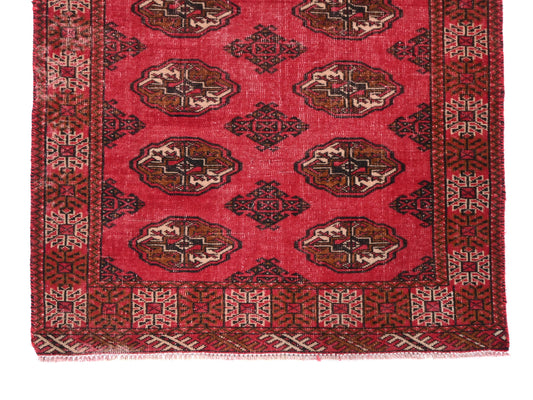 3x5 Handmade Turkish Vintage Tribal Rug | Elegant Medallion Motifs | Boho Rug, Antique Anatolian Rug | SHR530 | From 1970