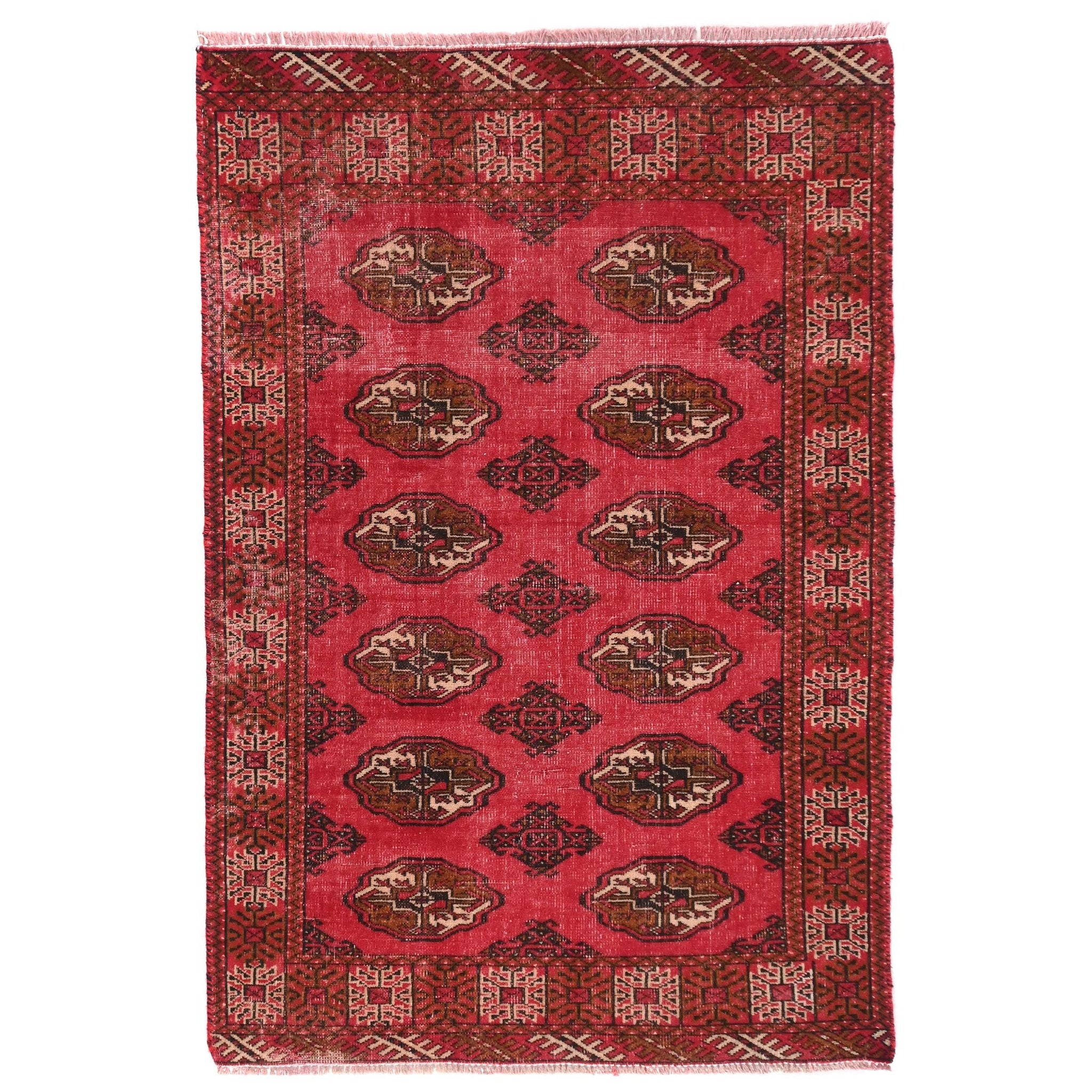 3x5 Handmade Turkish Vintage Tribal Rug | Elegant Medallion Motifs | Boho Rug, Antique Anatolian Rug | SHR530 | From 1970