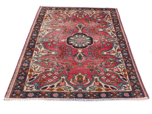 2x3 Handmade Turkish Vintage Tribal Rug | Splendid Floral Medallion Symphony | Boho Rug, Antique Rug | SHR552 | From 1970
