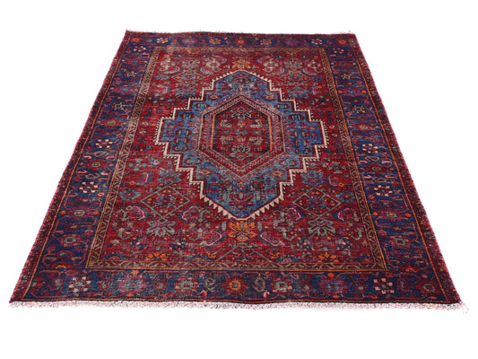 3x5 Handmade Turkish Vintage Tribal Rug | Majestic Geometric Flair | Boho Rug, Antique Rug  | SHR560 | From 1970