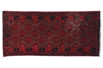 2x5 Handmade Turkish Vintage Tribal Rug | Geometric Shadow Maze | Boho Rug, Antique Rug for bedroom, living room | SHR565 | From 1970