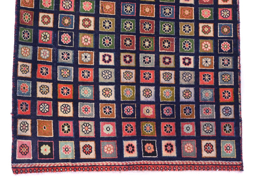 3x4 Handmade Turkish Vintage Tribal Rug | Mosaic Garden Delight | Boho Rug, Antique Rug | SHR571 | From 1970