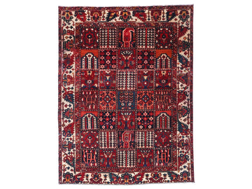 7x9 Handmade Turkish Vintage Tribal Rug | Ornate Garden Tile Medallion Design | Boho Rug, Antique Anatolian Rug | SHR749 | From 1980