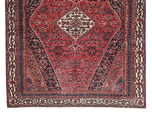 7x11 Handmade Turkish Vintage Tribal Rug | Medallion & Vine Work Beauty | Boho Rug, Antique Anatolian Rug | SHR740 | From 1980