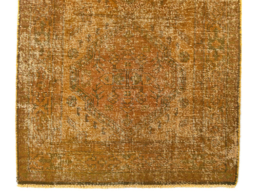 3x13 Handmade Turkish Vintage Tribal Rug | Orange Faded Field With Rust Undertones | Boho Rug, Anatolian | SHR606 | From 1970