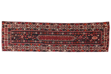 Decorative rug with intricate patterns on a white background