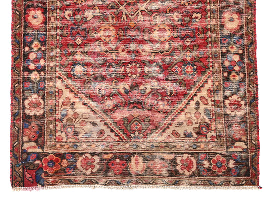 3x10 Handmade Turkish Vintage Tribal Rug | Floral Medallions & Cream Borders | Boho Rug, Anatolian Rug | SHR613 | From 1970