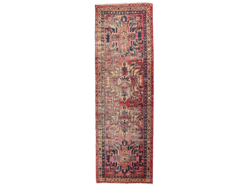 3x10 Handmade Turkish Vintage Tribal Rug | Faded Medallions on a Earthy Red Field | Boho Rug, Antique Anatolian Rug | SHR-686 | From 1980 |